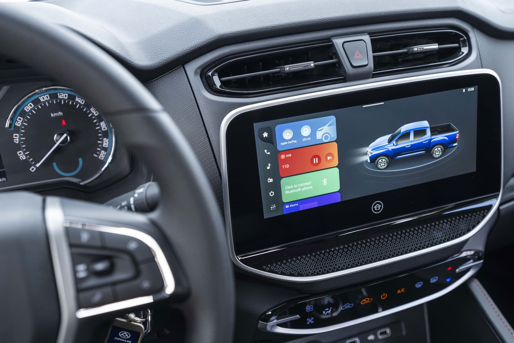 Maxus T90 EV Grijs infotainment