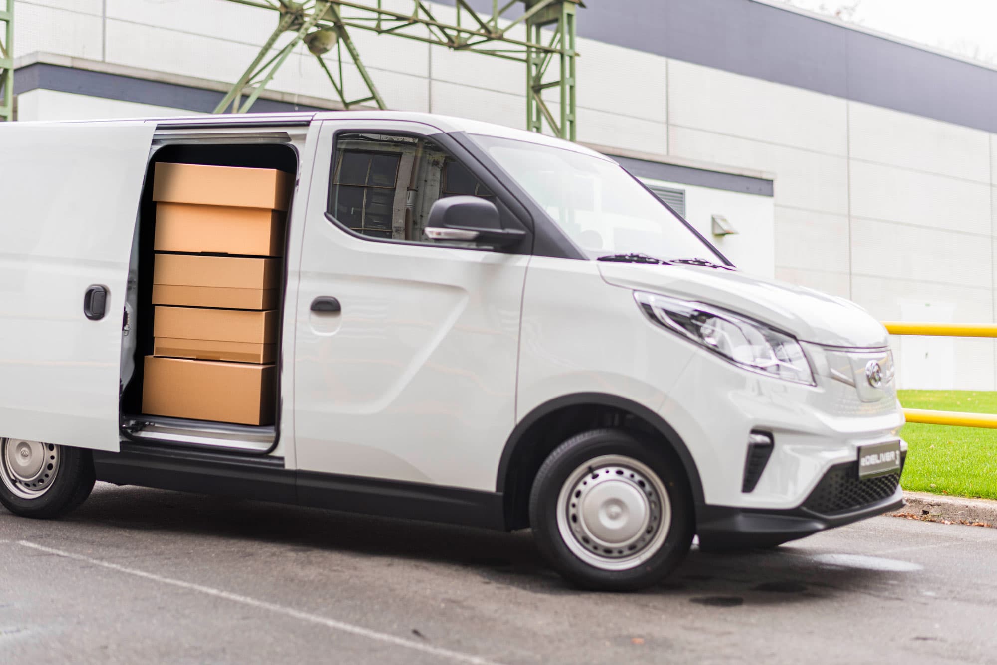 Maxus eDeliver3 Wit schuifdeur open volgeladen